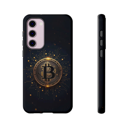 Bitcoin Samsung Tough Case for Smartphones, Crypto Lover Phone Accessory