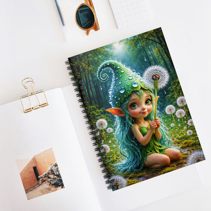 Whimsical Fairy Spiral Notebook, Eco-Friendly Ruled Journal