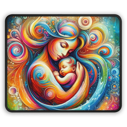 Colorful Motherhood Digital Art Mouse Pad