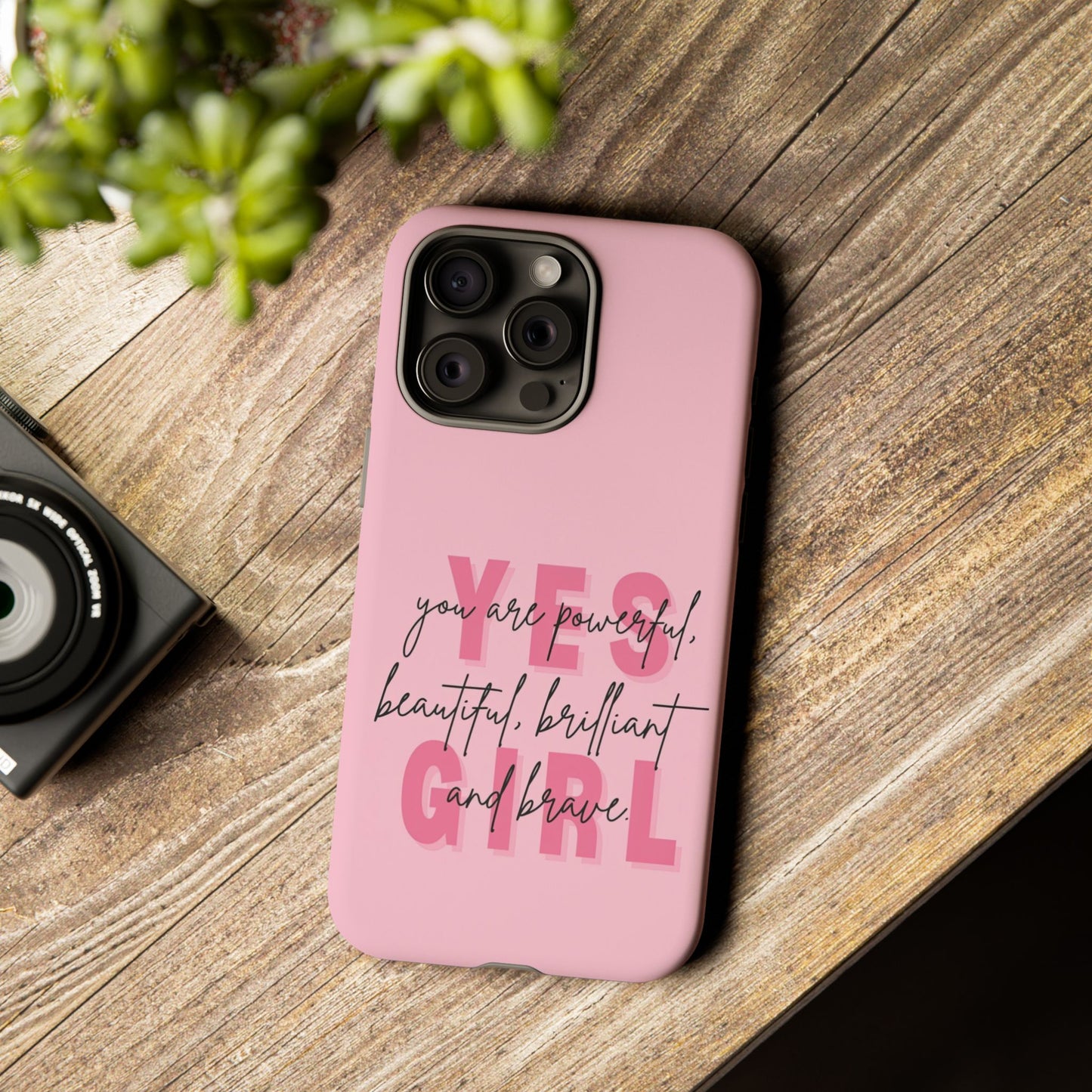 Empowering Case – Yes Girl Motivational Pink Protective Cover