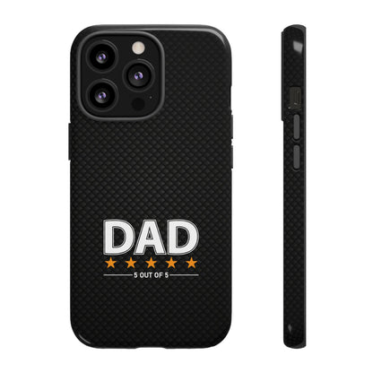 5-Star Dad iPhone Case - Tough Black Cover for Father's Day