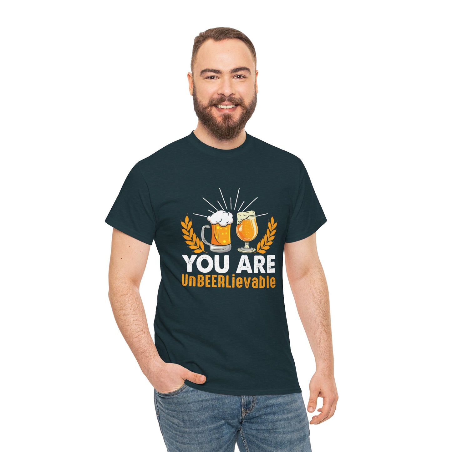 Funny Beer Slogan Tee, You Are UnBEERLievable