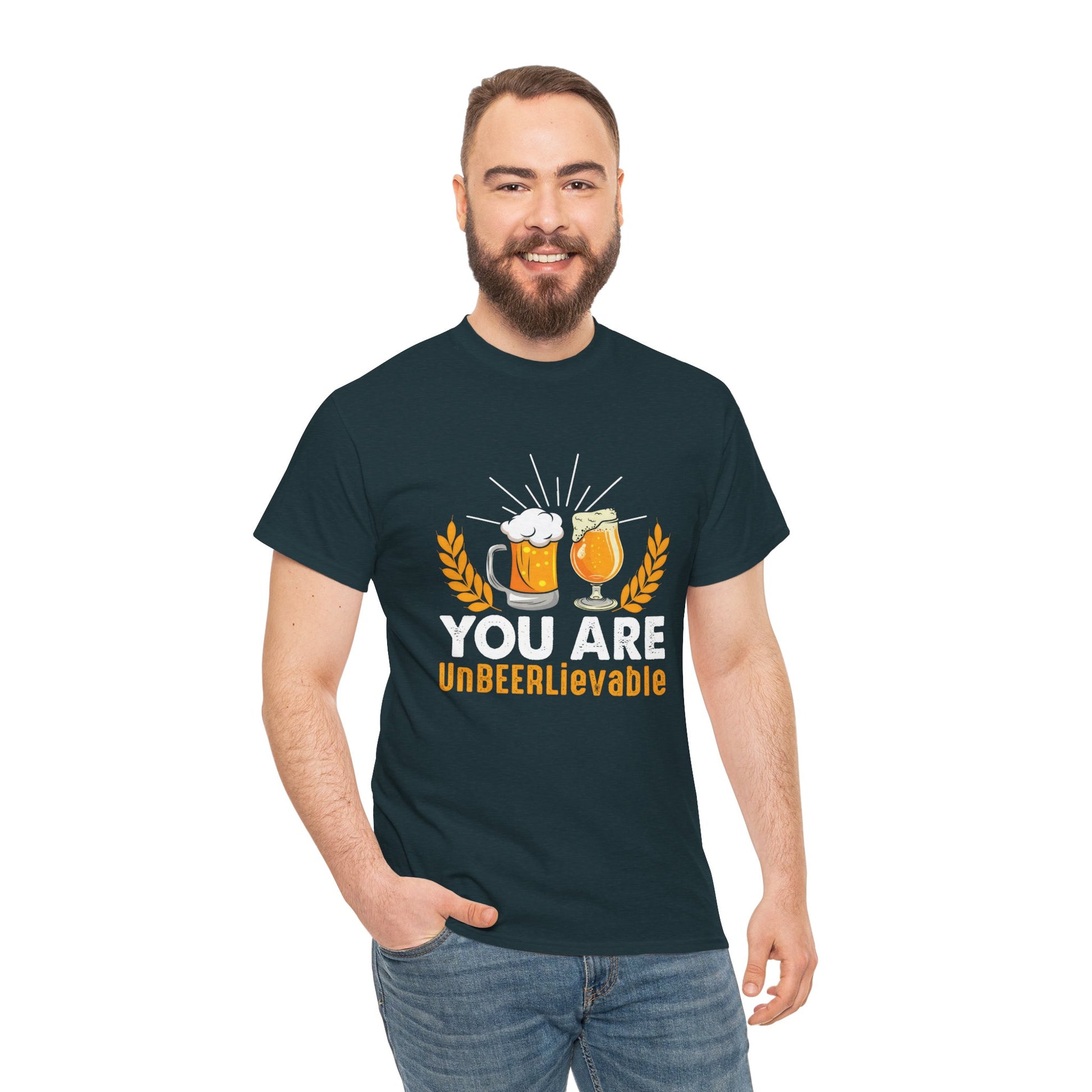 Funny Beer Slogan Tee, You Are UnBEERLievable