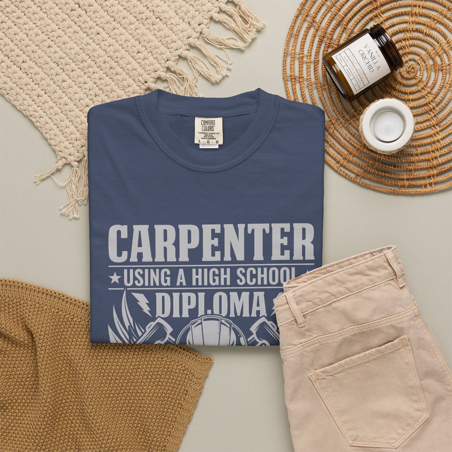 Carpenter T-Shirt - Unisex Garment-Dyed Tee for Skilled Trades
