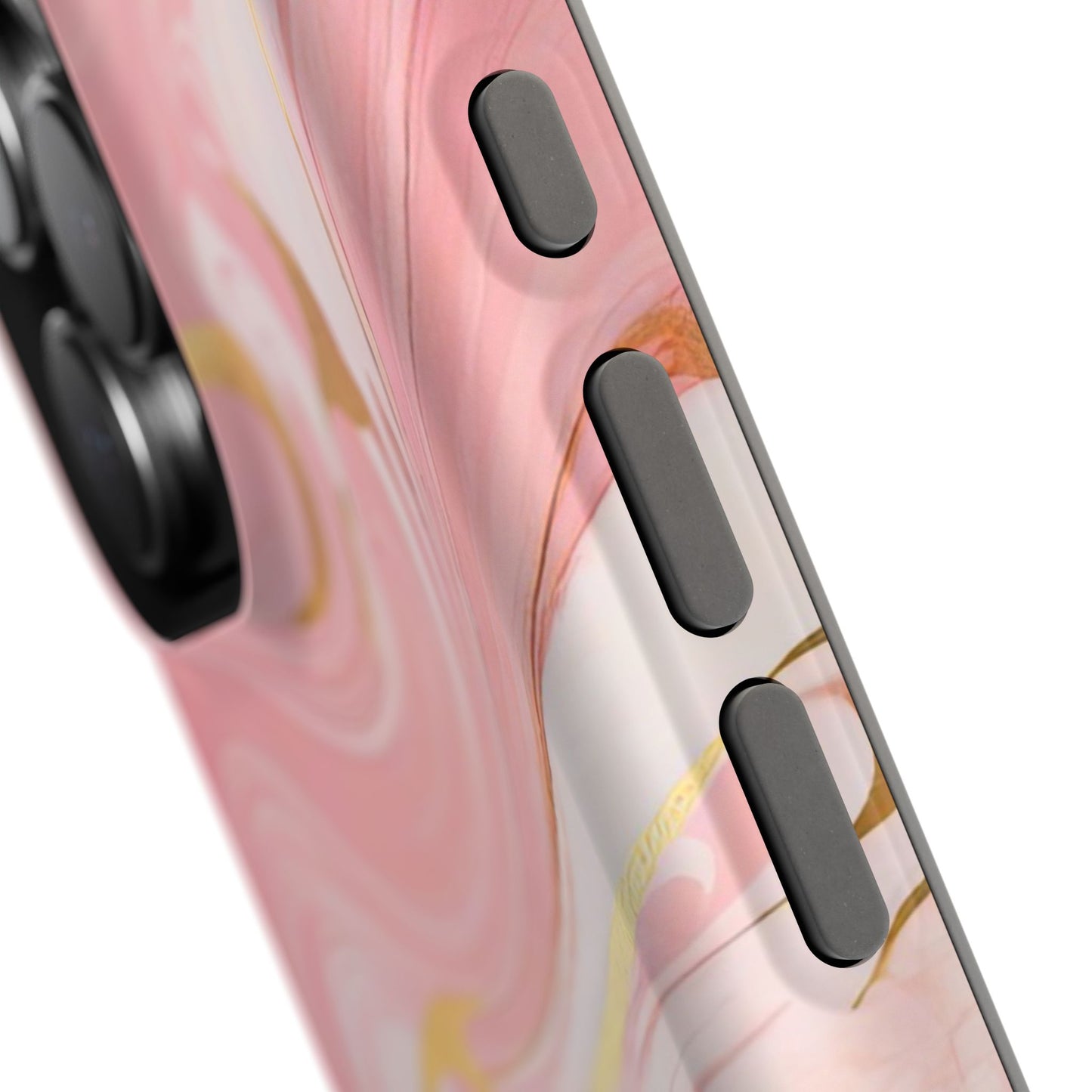 Stylish Magnetic Phone Case, Pink Marble Protective Cover