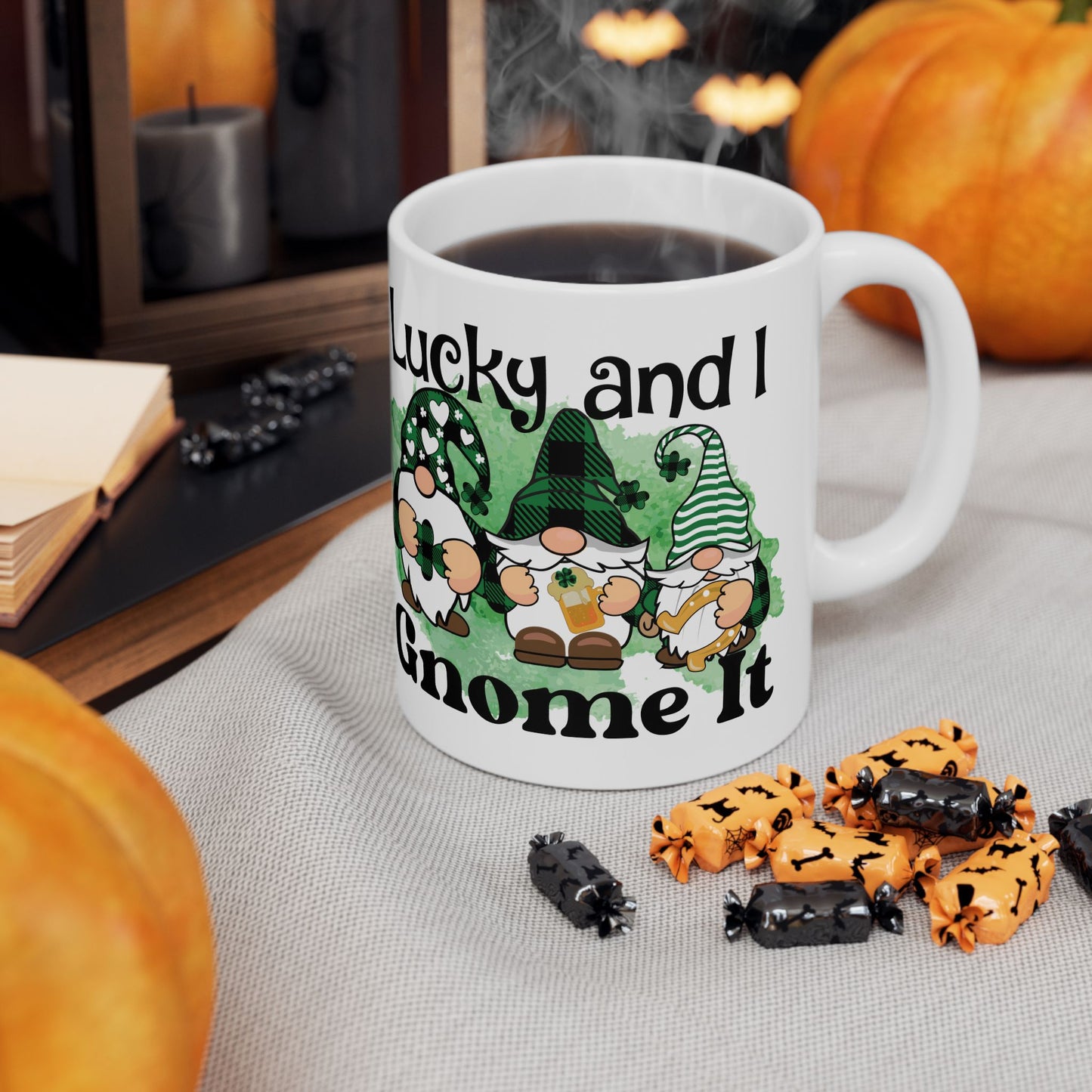 Lucky Gnome Ceramic Mug - Perfect for St. Patrick's Day and Everyday Joy