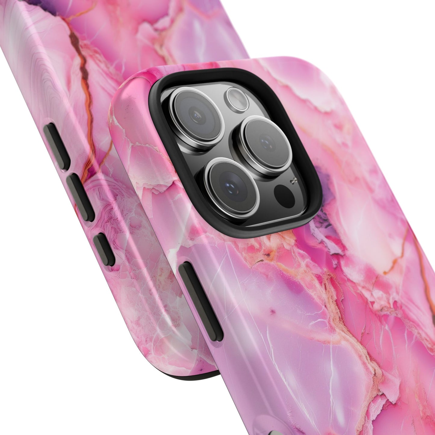 Pink Marble Tough Cases for iPhone, Stylish Protective Covers