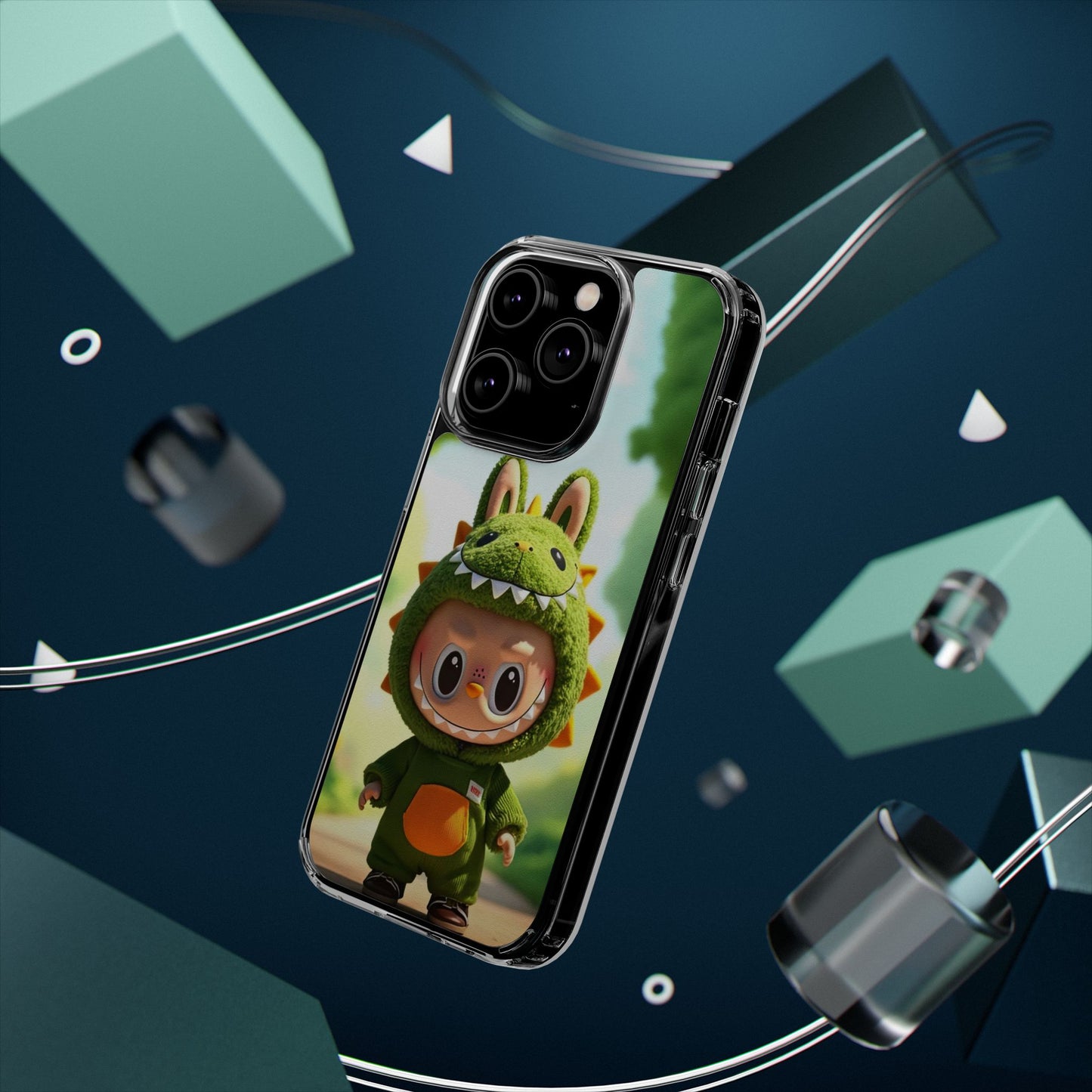 Copy of The Monsters Clear Case for iPhone Models – Playful Dinosaur Design
