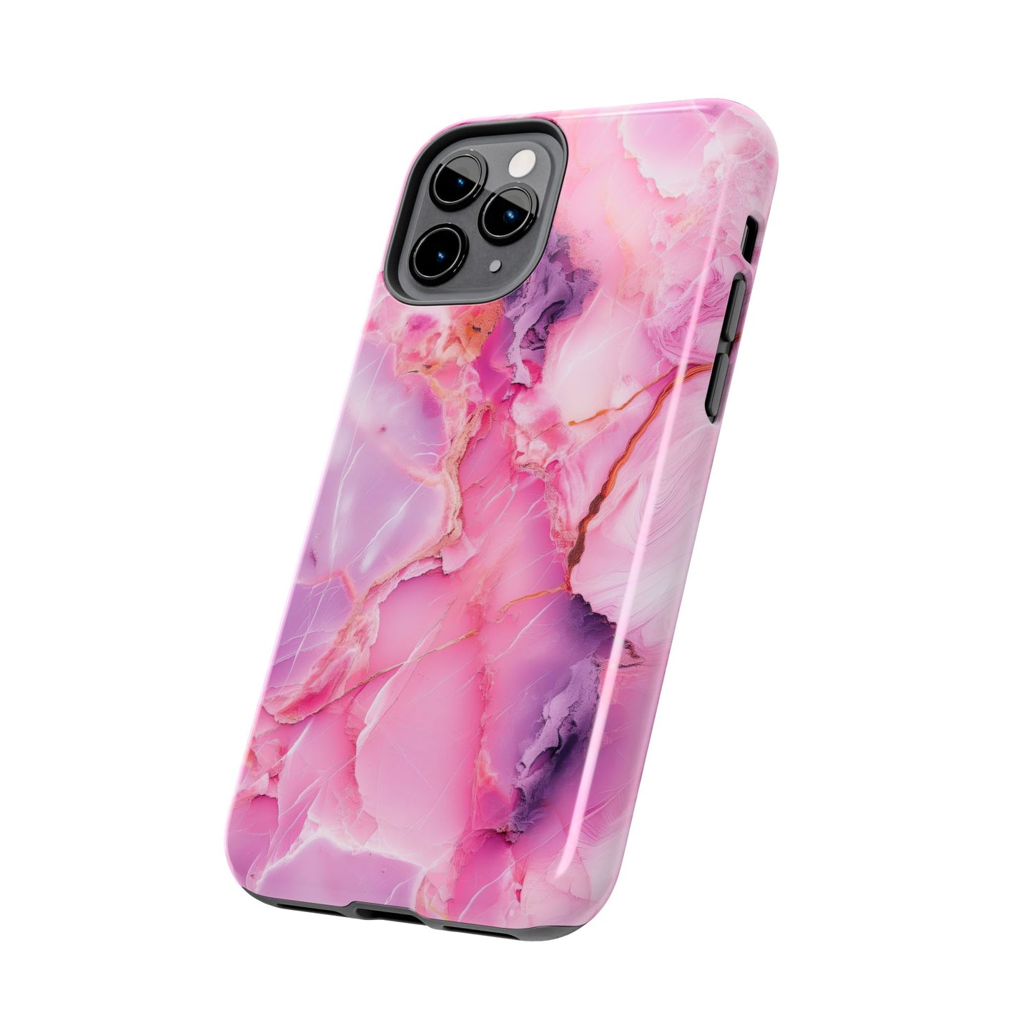 Pink Marble Tough Cases for iPhone, Stylish Protective Covers