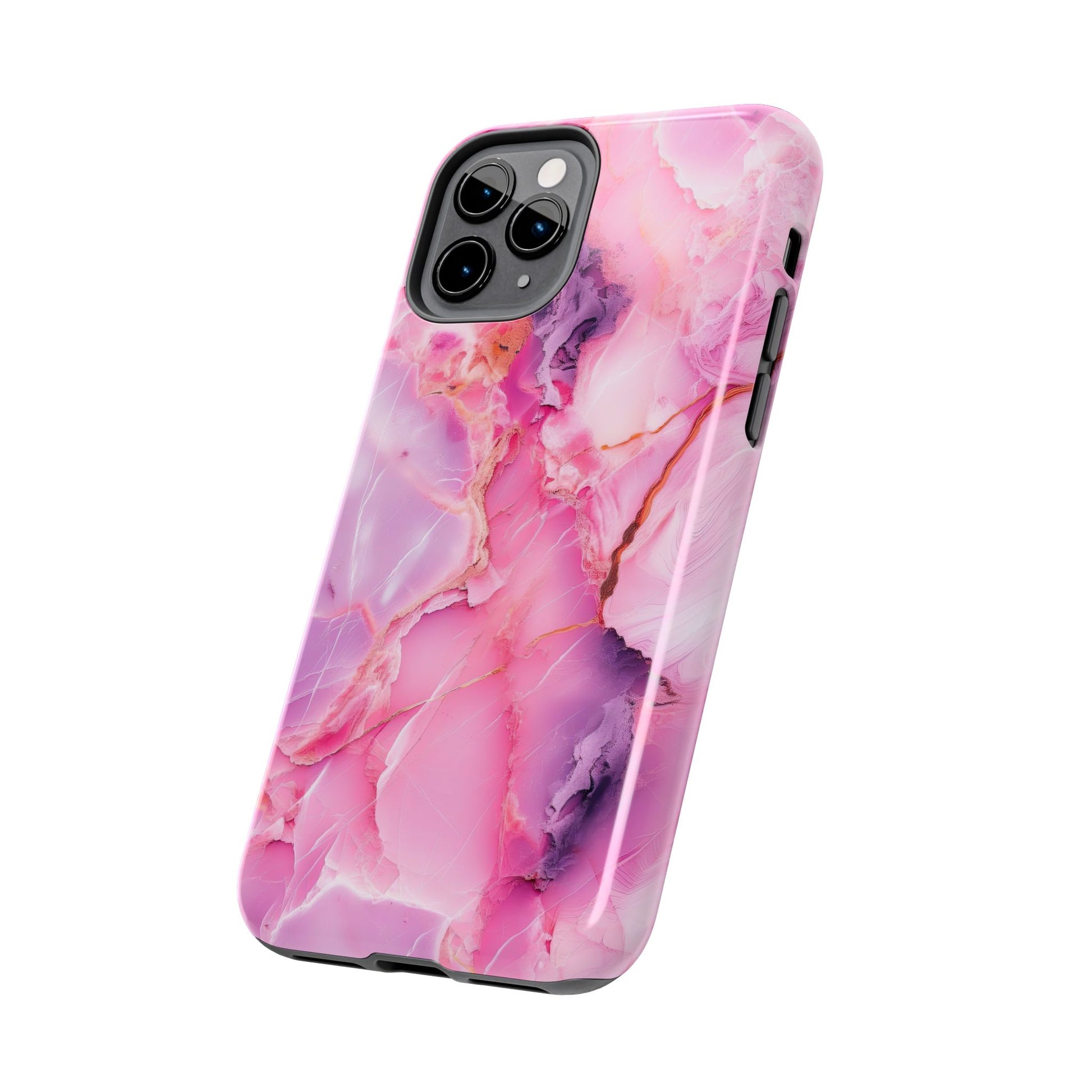 Pink Marble Tough Cases for iPhone, Stylish Protective Covers