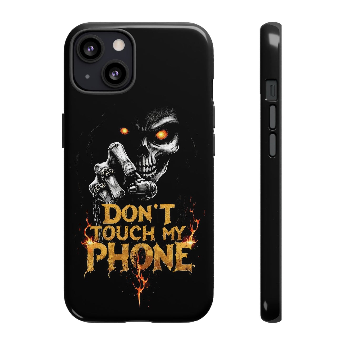 Skull iPhone Tough Cases, Don't Touch My Phone