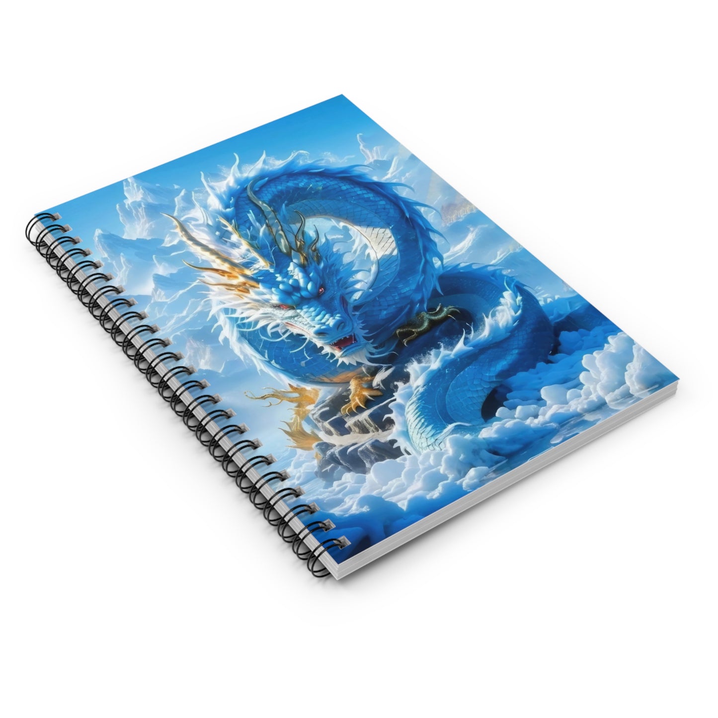 Majestic Dragon Spiral Notebook 6” x 8” – Ruled Journal, Fantasy Design, Art Notebook, Back to School Supplies