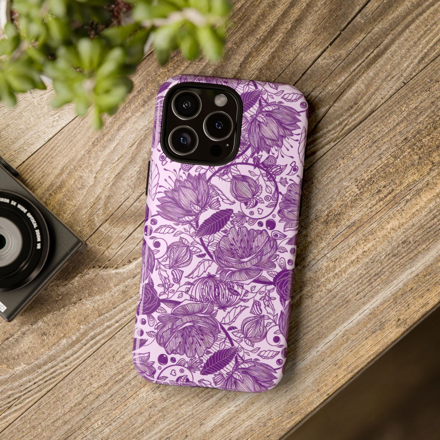 Graphical Garden: Purple Edition iPhone Tough Cases