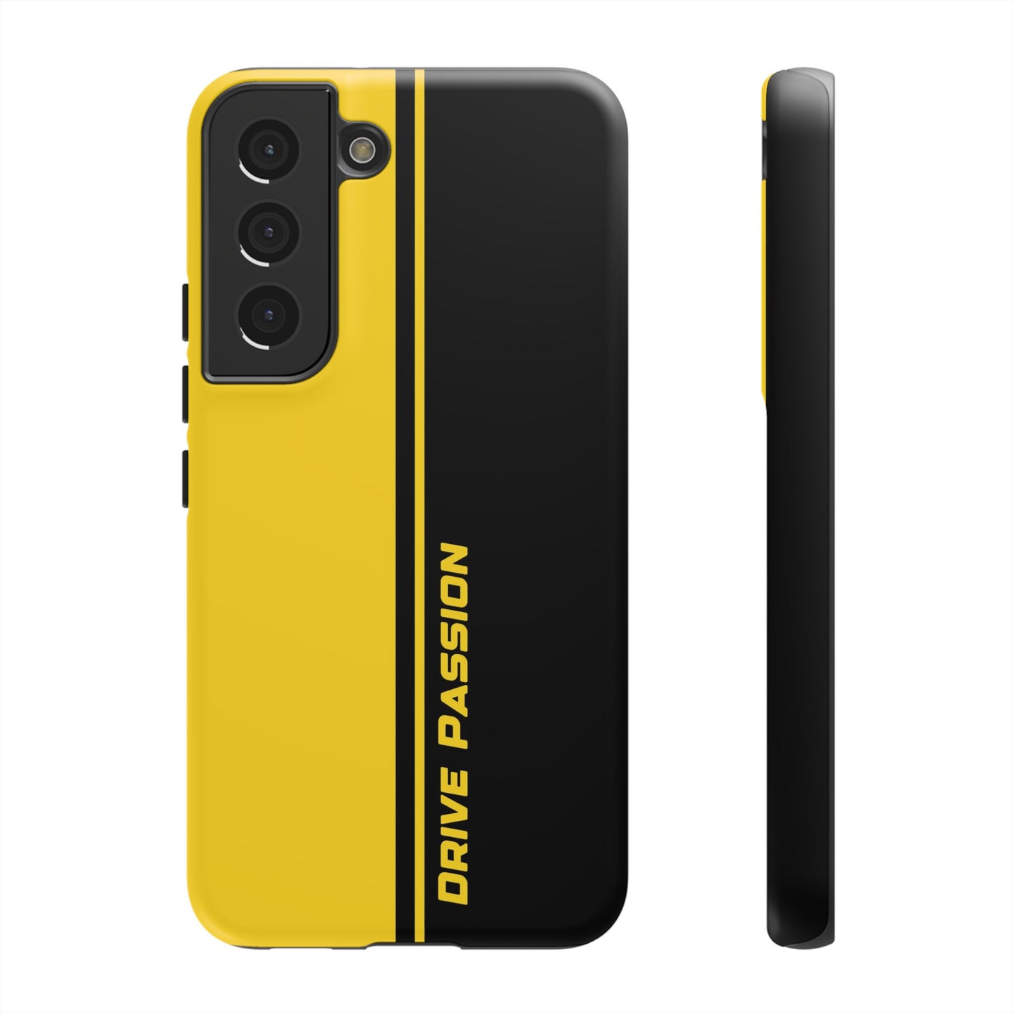 Drive Passion Tough Case – Bold Yellow & Black Design
