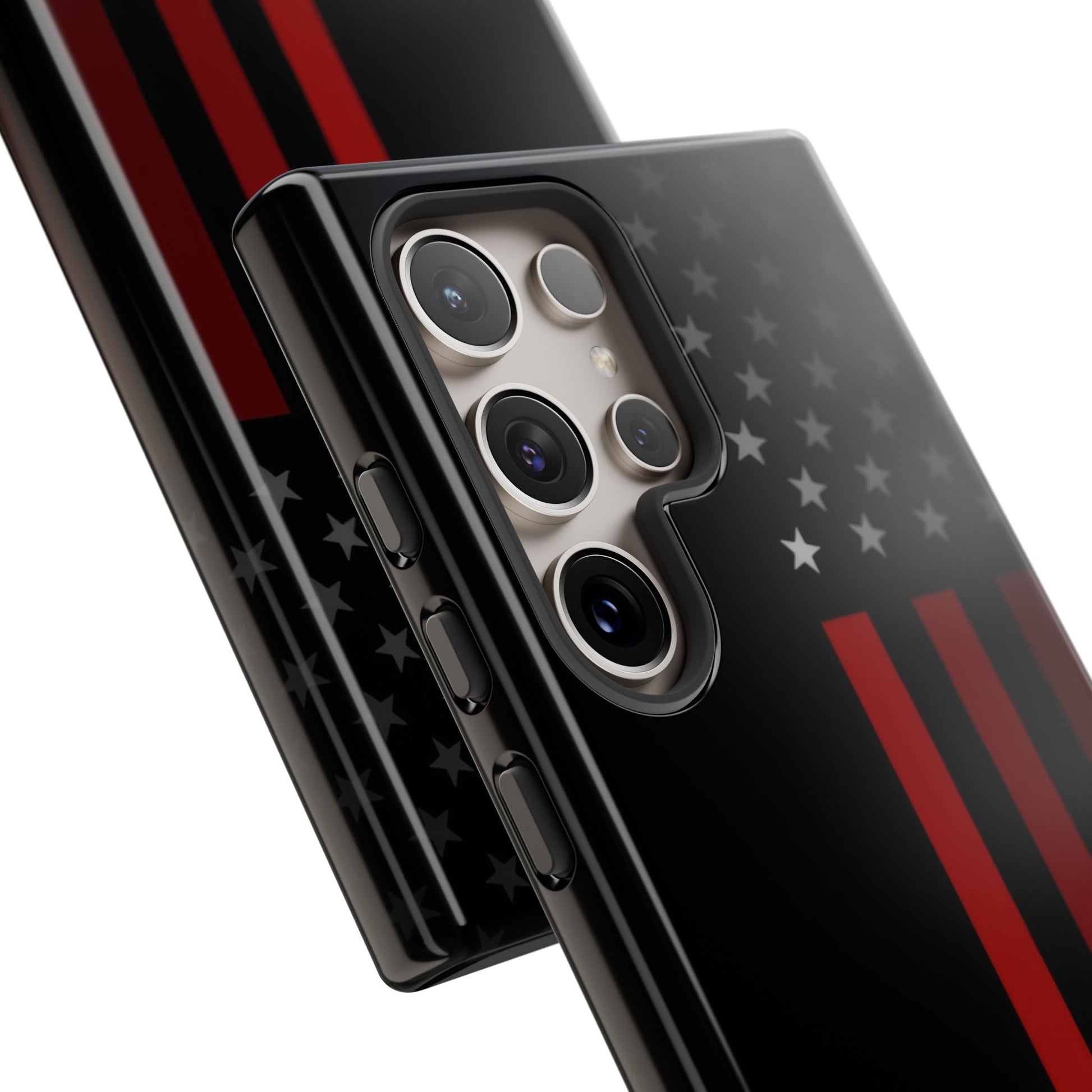 Patriotic Samsung Tough Cases, Red Line American Flag Phone Cover