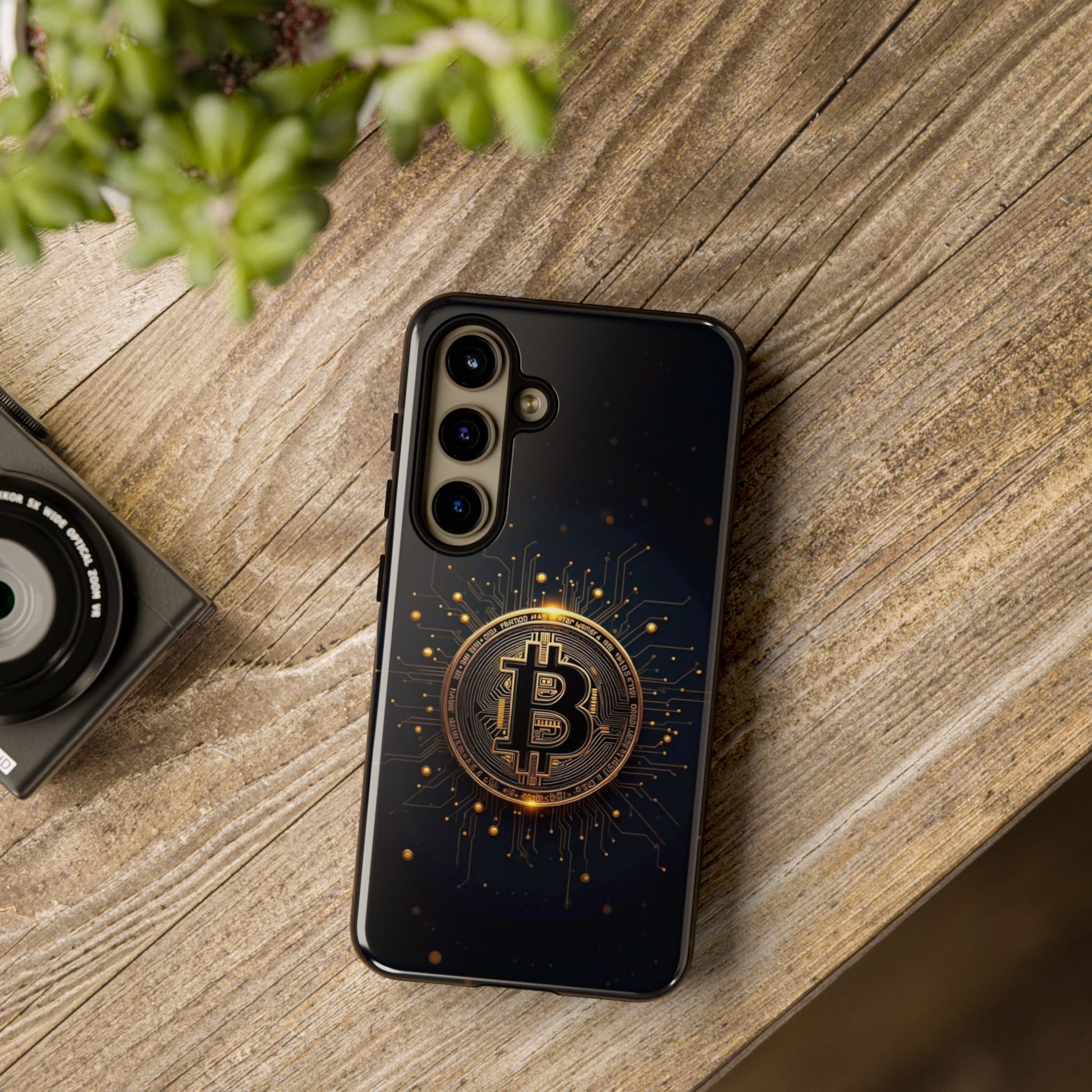 Bitcoin Samsung Tough Case for Smartphones, Crypto Lover Phone Accessory