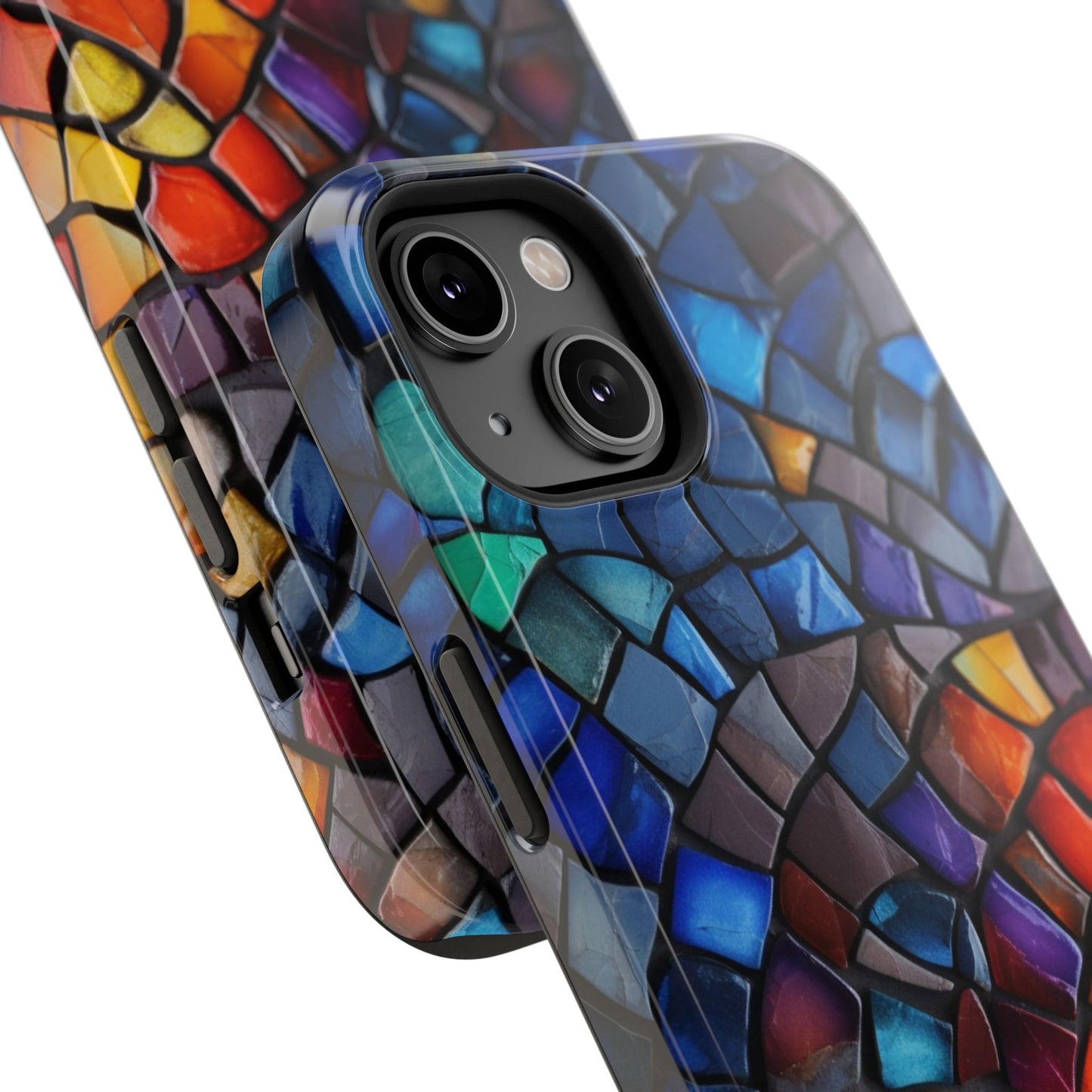 Stained Glass Impact-Resistant Phone Case, Colorful Phone Cover