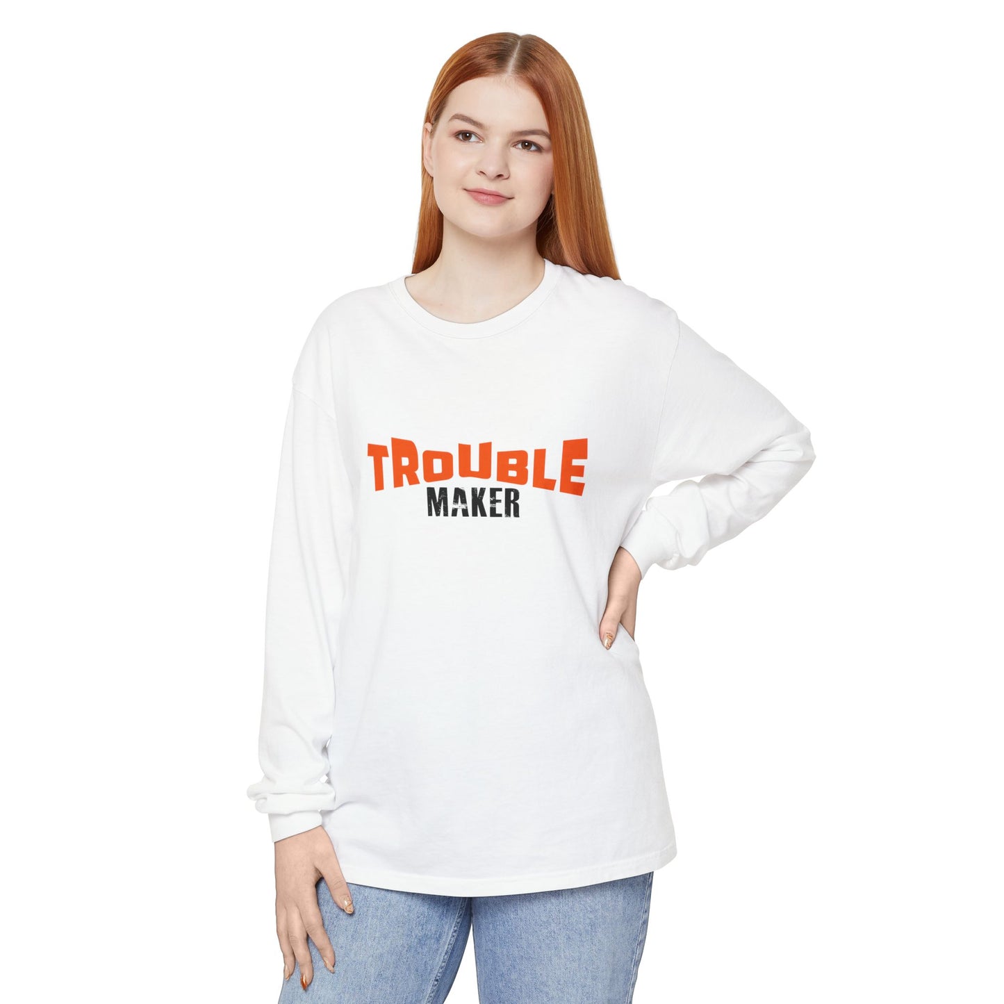 Trouble Maker Long Sleeve T-Shirt - Fun & Casual Unisex Wear