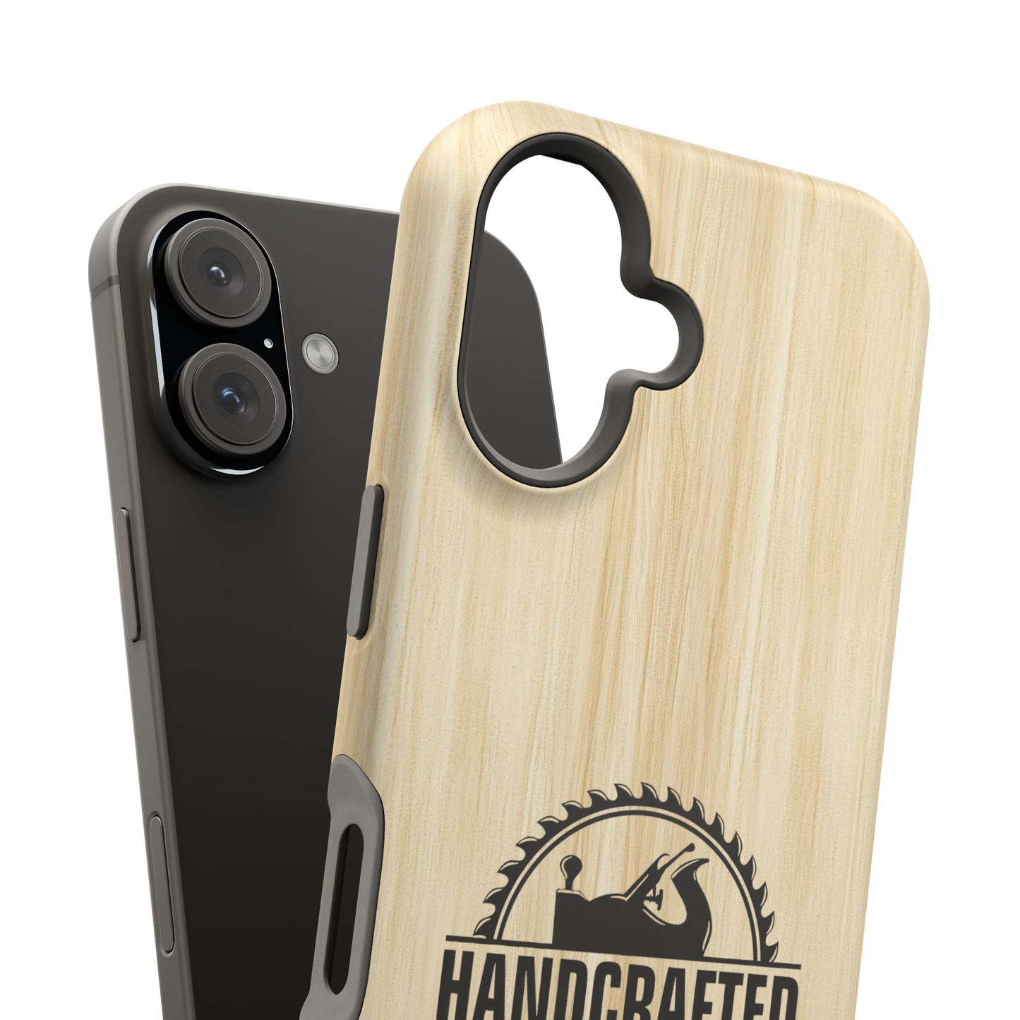 Handcrafted Woodworking Logo Magnetic Phone Cases