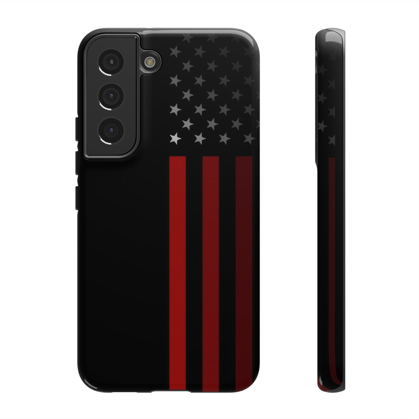 Patriotic Samsung Tough Cases, Red Line American Flag Phone Cover