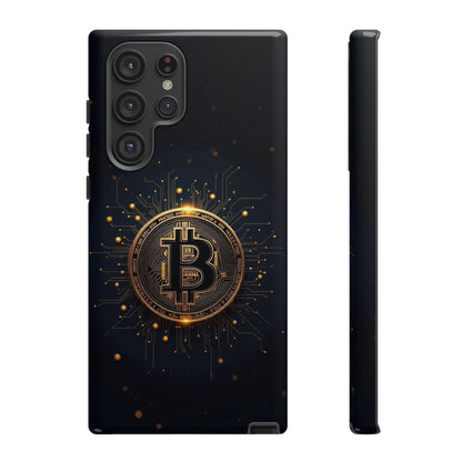 Bitcoin Samsung Tough Case for Smartphones, Crypto Lover Phone Accessory