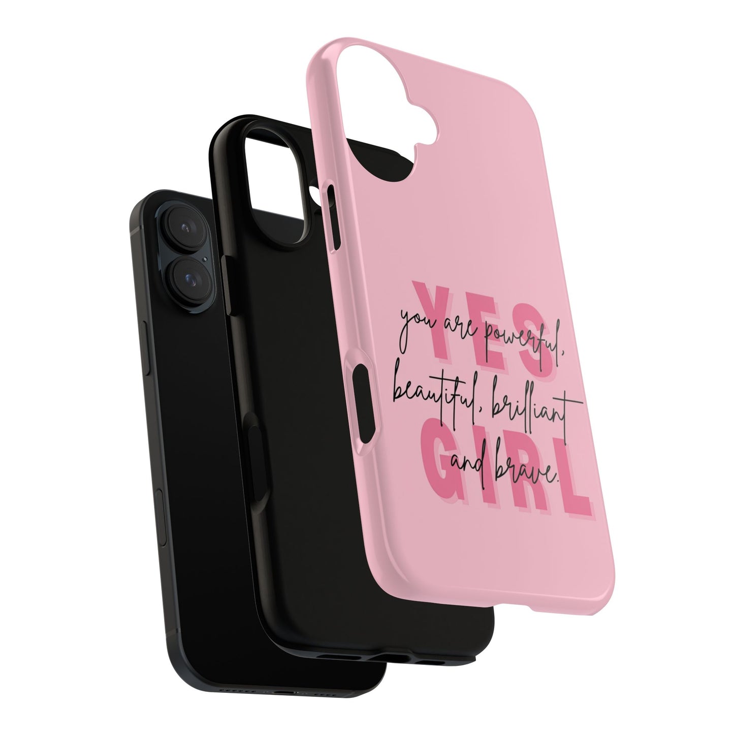 Empowering Case – Yes Girl Motivational Pink Protective Cover