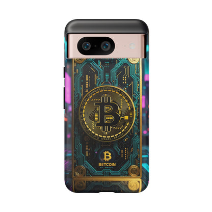 Bitcoin Google Pixel Phone Case - Tough Cases with Cryptocurrency Design