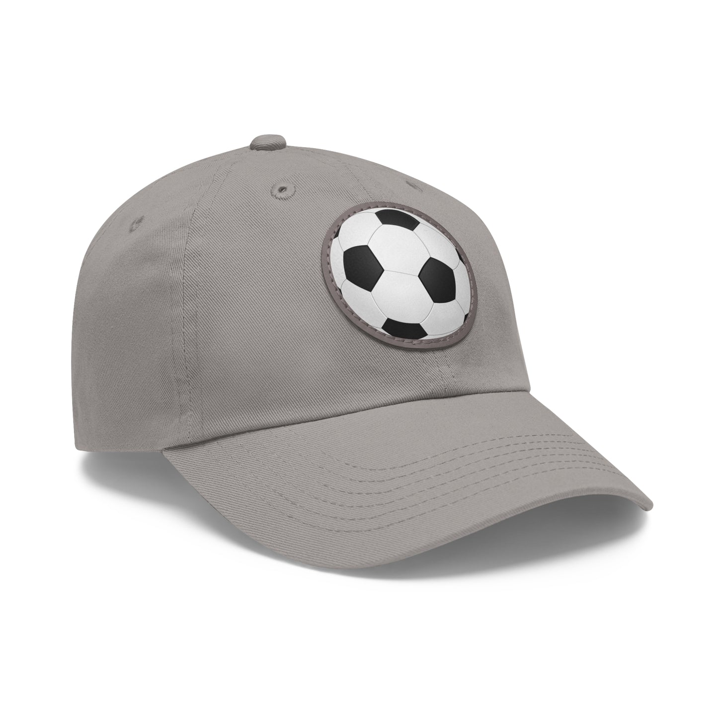 Soccer Dad Hat with Leather Patch (Round)