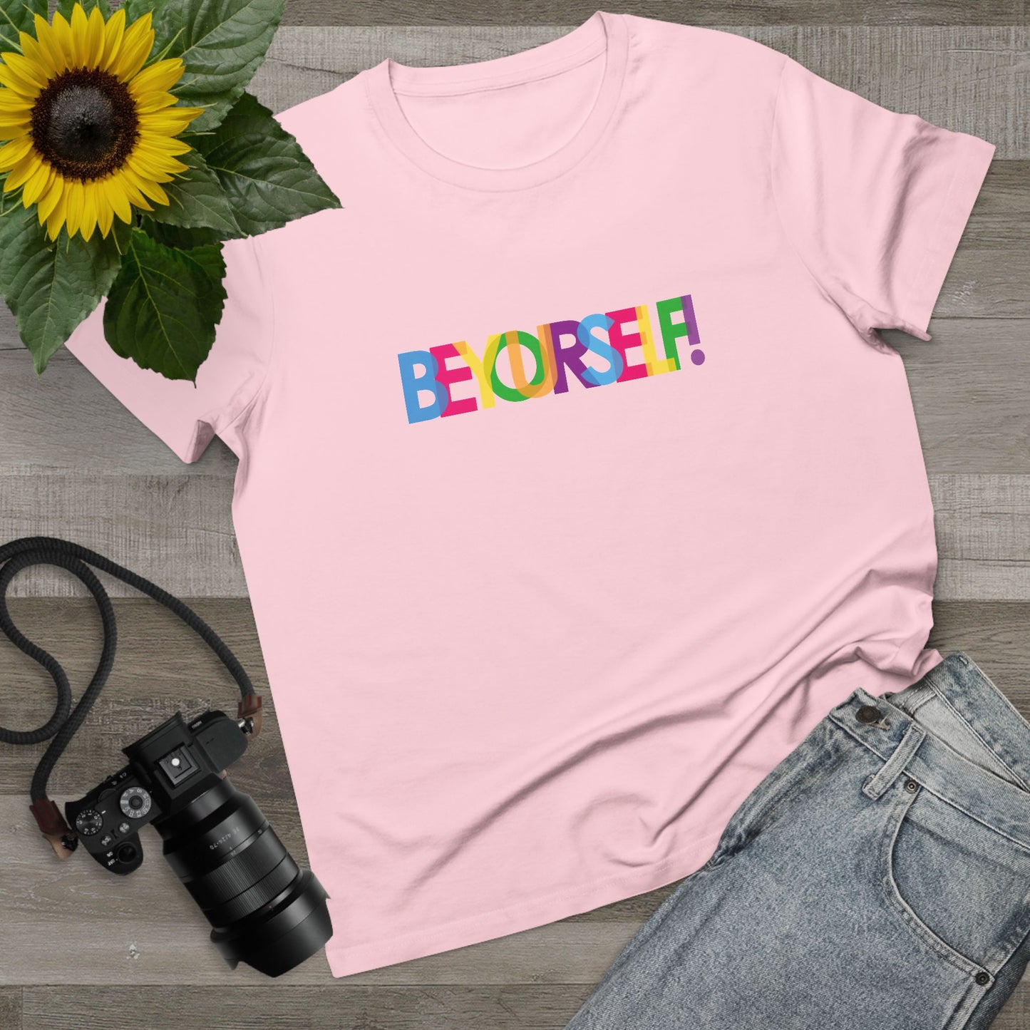 Inspirational Women’s Maple Tee - Be Yourself Graphic T-Shirt