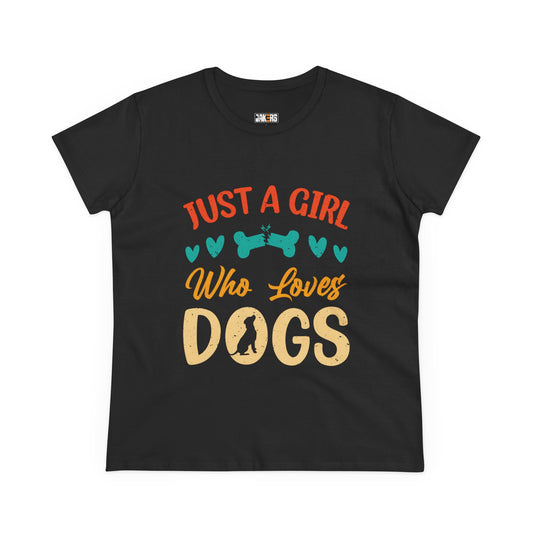 Just a Girl Who Loves Dogs Tee - Women's Dog Lover T-Shirt