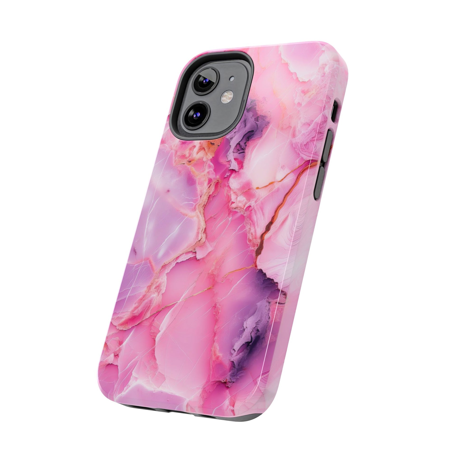 Pink Marble Tough Cases for iPhone, Stylish Protective Covers