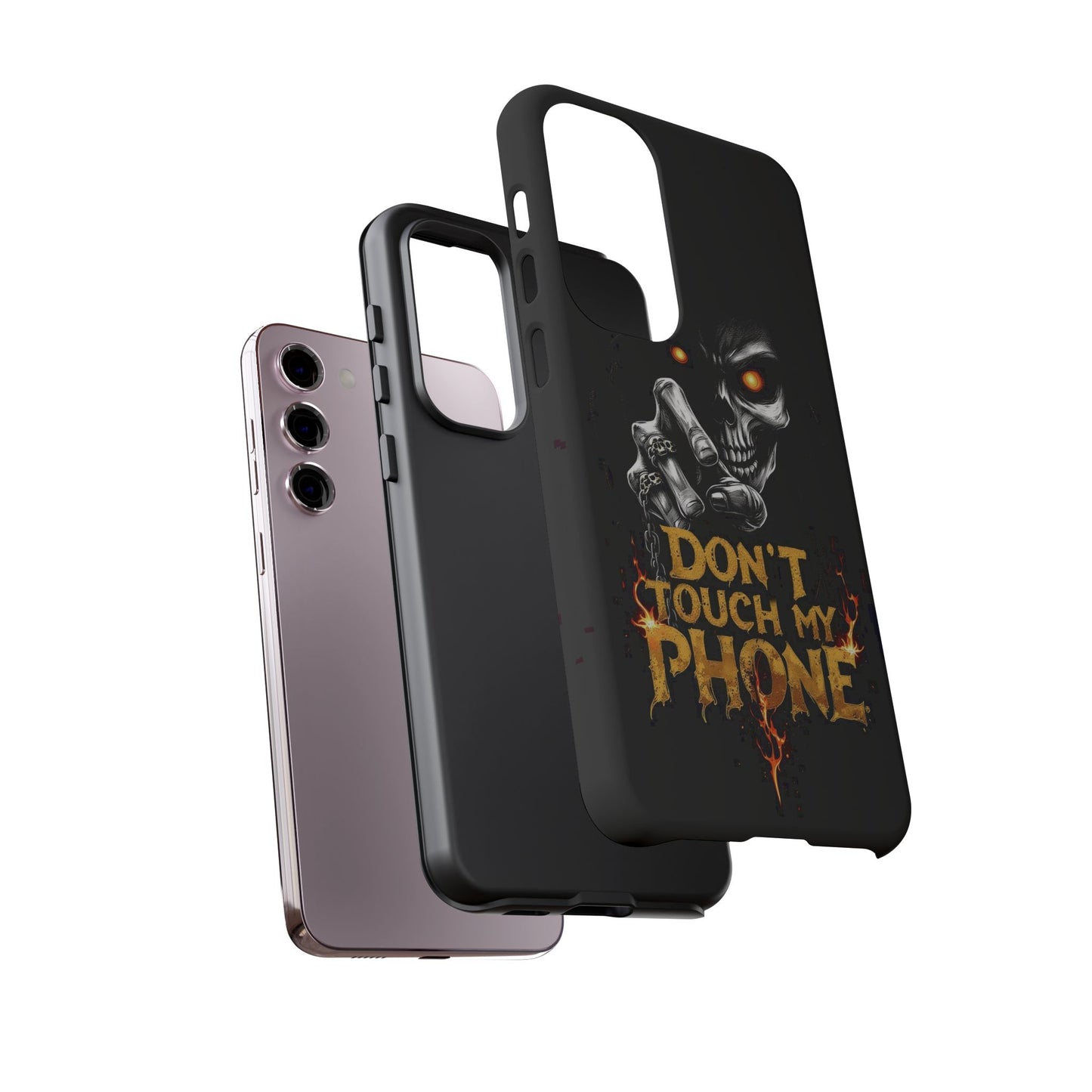 Skull Samsung Tough Cases, Don't Touch My Phone Cover,