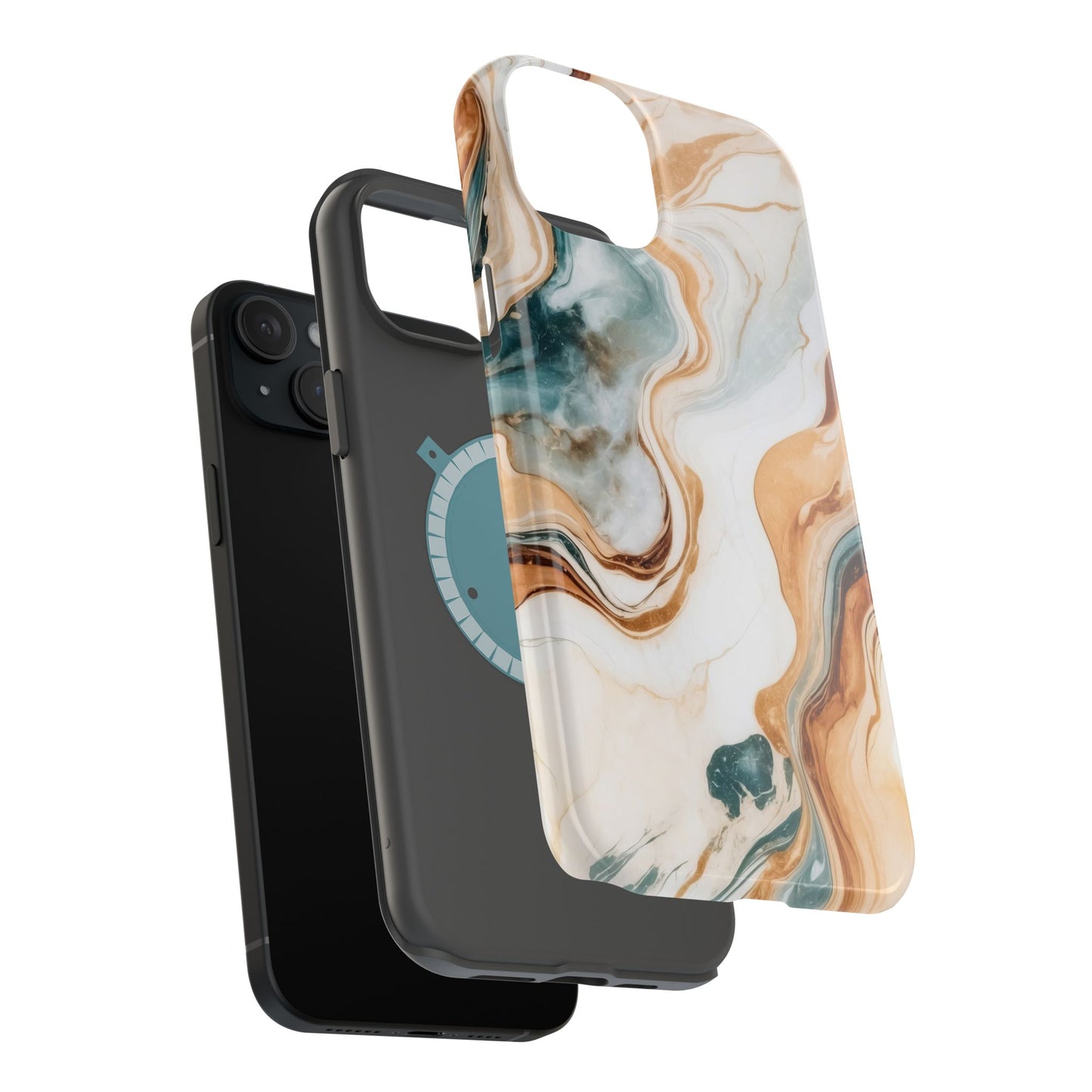 Stylish Magnetic Phone Cases, Abstract Marble Design for Everyday Use