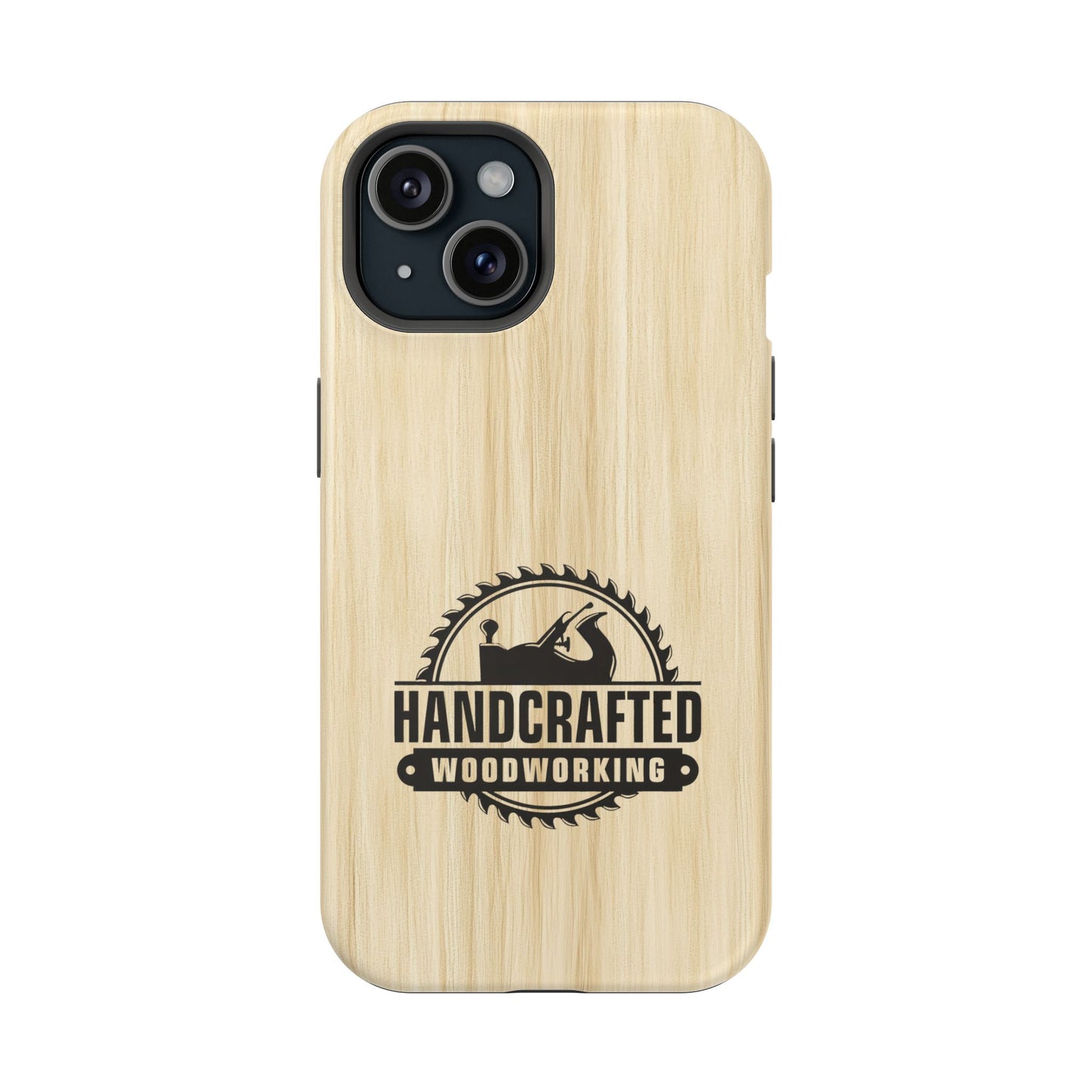 Handcrafted Woodworking Logo Magnetic Phone Cases