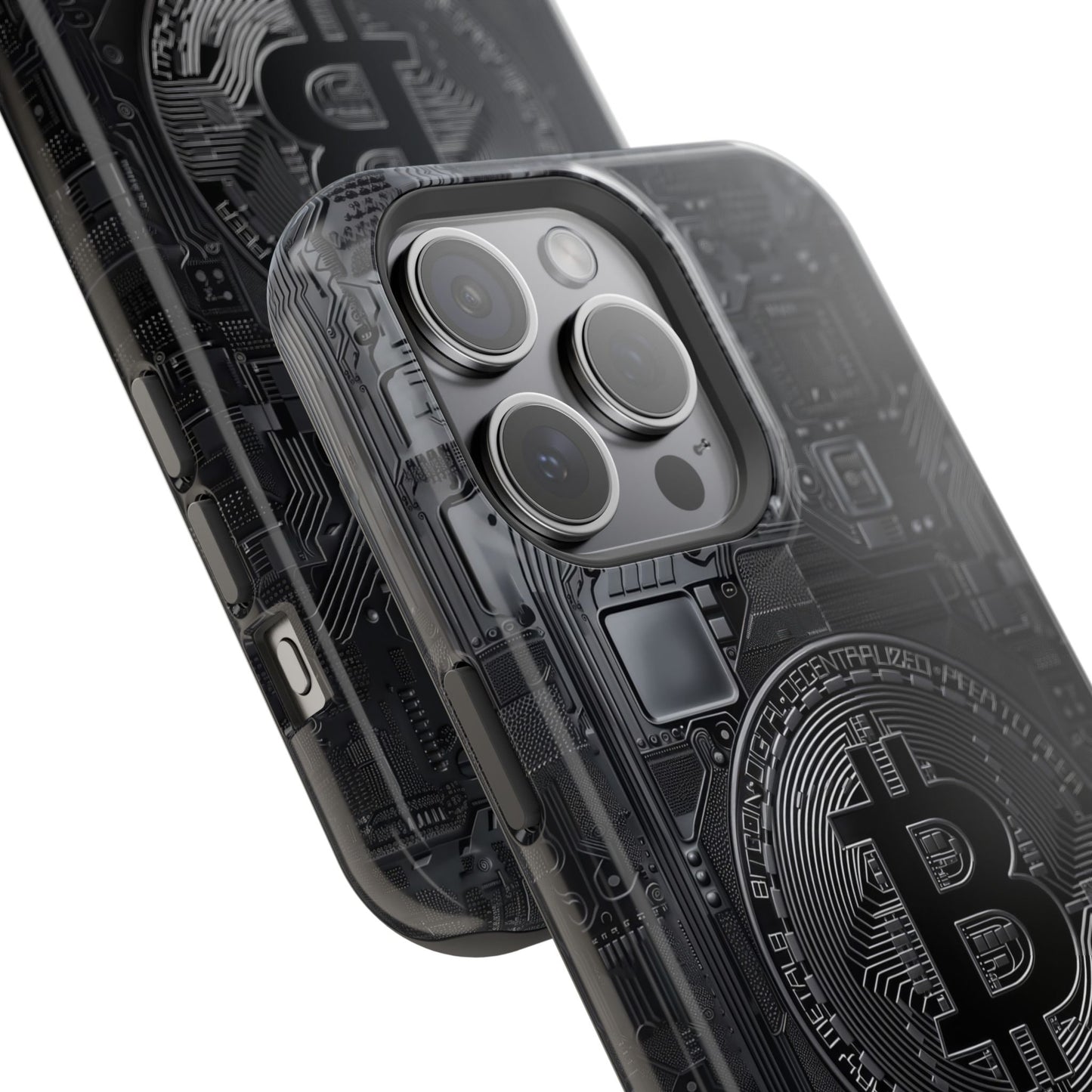 Black Bitcoin Magnetic iPhone Cases - Ideal for Tech Enthusiasts
