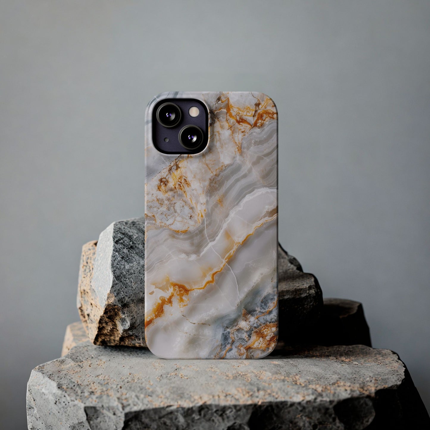 Pure Elegance Marble Slim Phone Cases, Modern Tech Decor