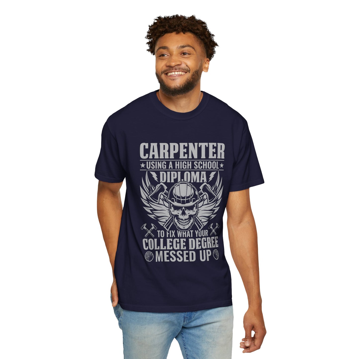 Carpenter T-Shirt - Unisex Garment-Dyed Tee for Skilled Trades