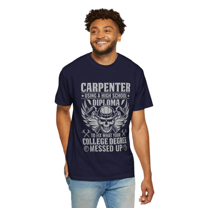 Carpenter T-Shirt - Unisex Garment-Dyed Tee for Skilled Trades