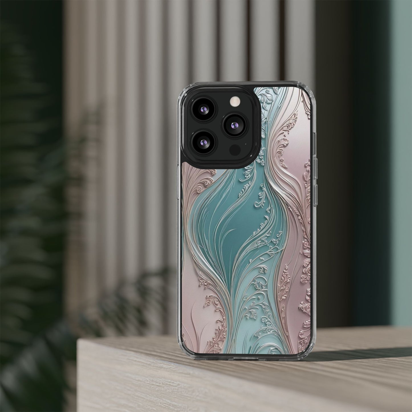 Elegant Clear Phone Cases,  Abstract Design