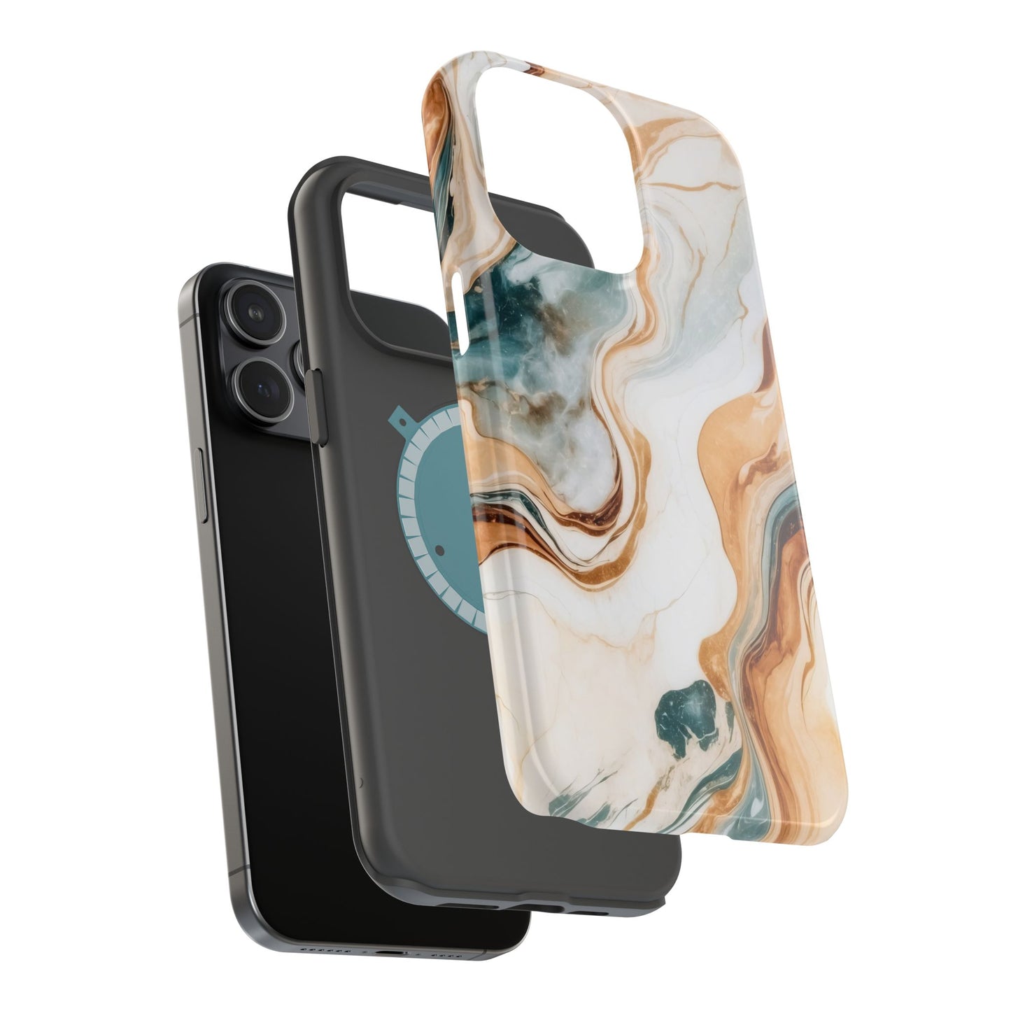 Stylish Magnetic Phone Cases, Abstract Marble Design for Everyday Use