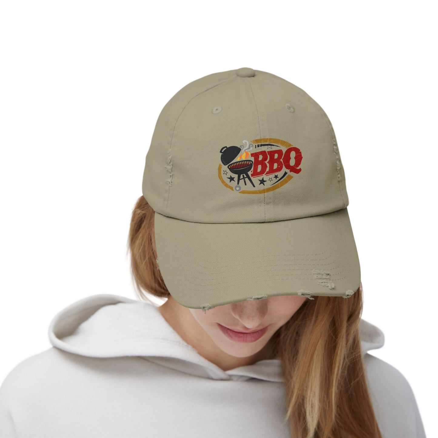 Unisex Distressed BBQ Cap - Perfect for Grill Lovers