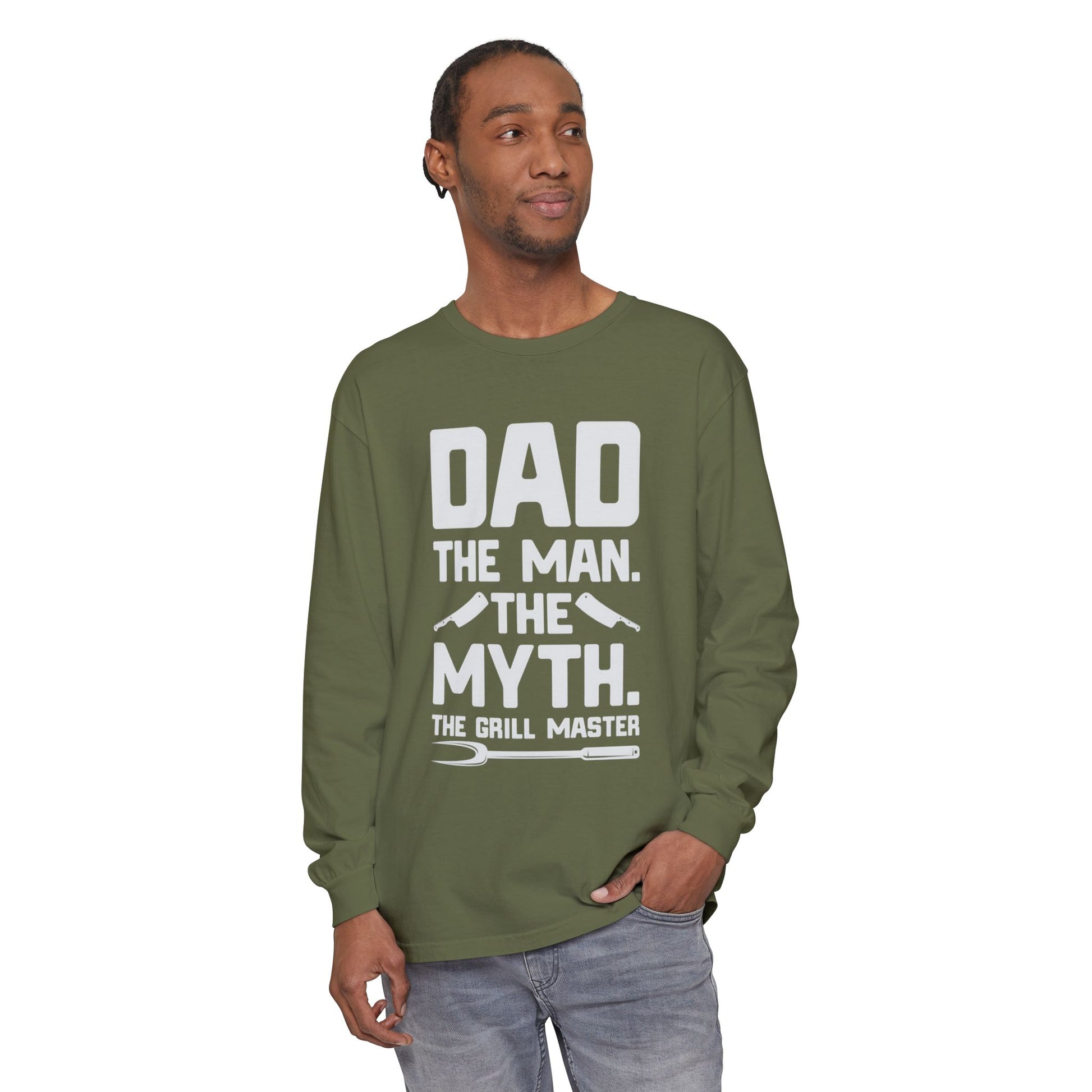 Dad The Man Myth Grill Master Long Sleeve T-Shirt