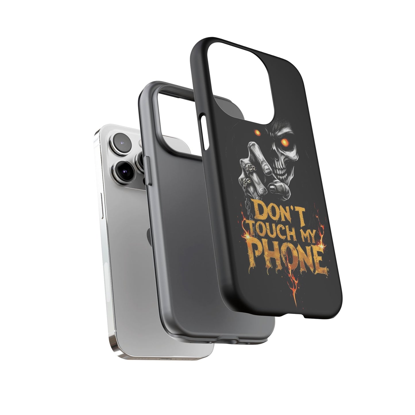 Skull iPhone Tough Cases, Don't Touch My Phone