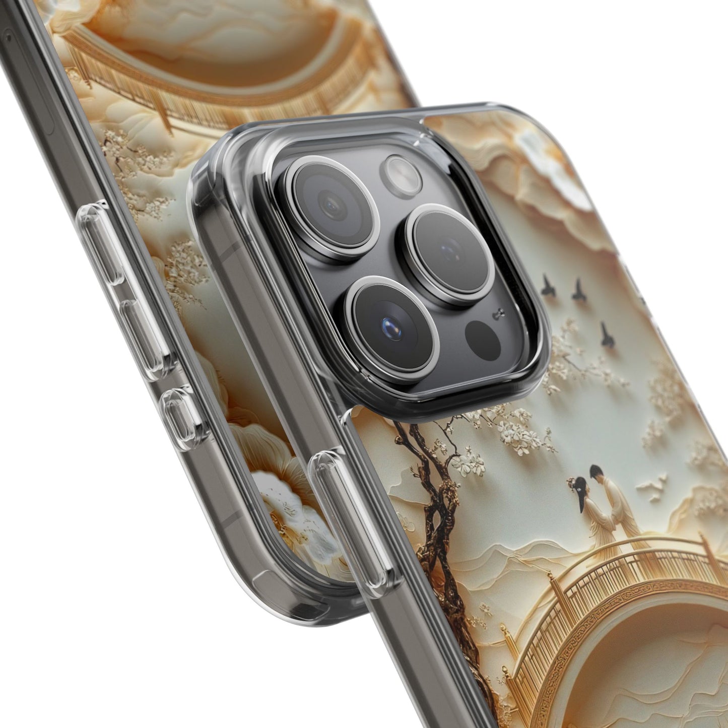 Romantic Couple 3D Effect Clear Cases,  Artistic Protective Cover