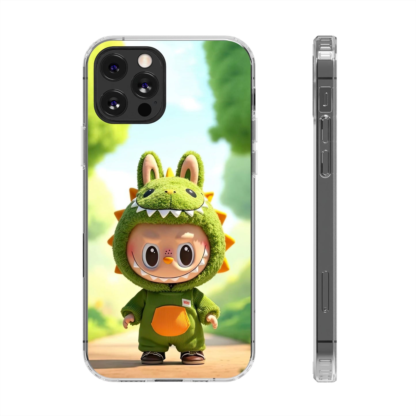 Copy of The Monsters Clear Case for iPhone Models – Playful Dinosaur Design
