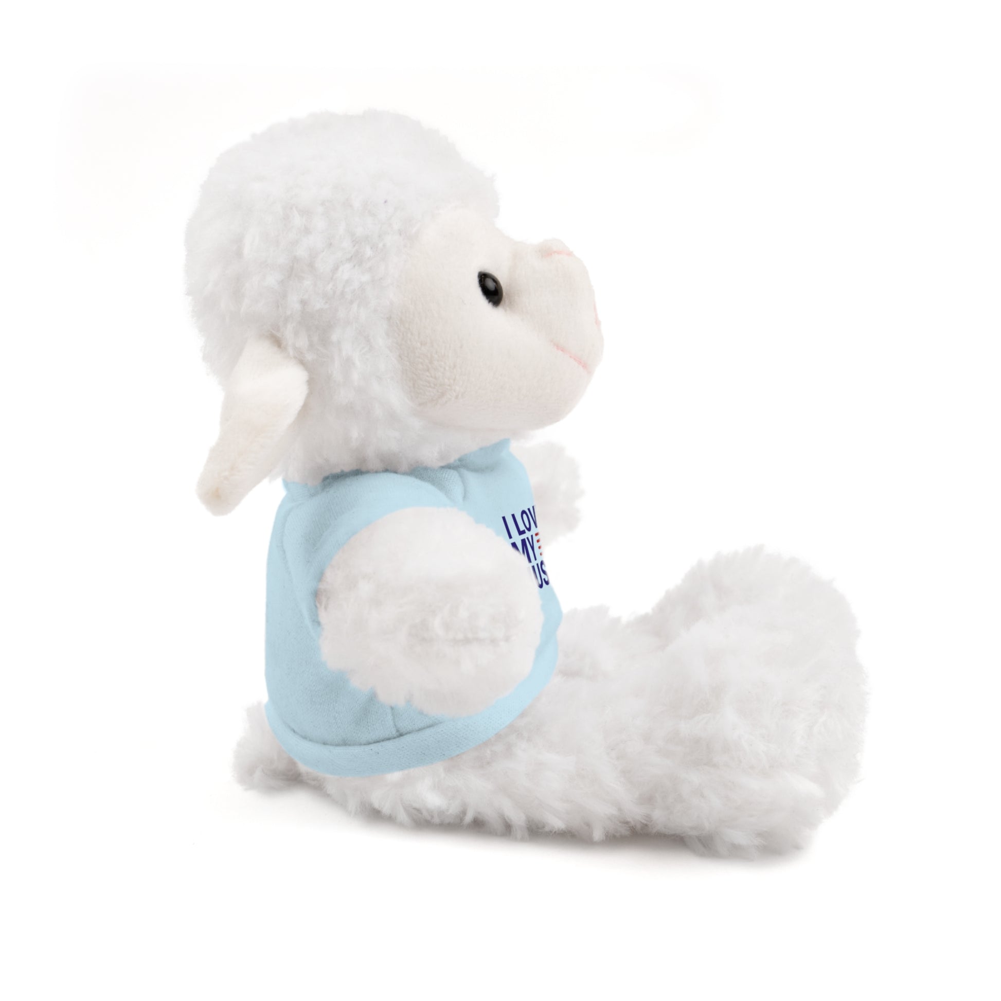 Stuffed Animal with "I love my husband" Tee, Gift for husband
