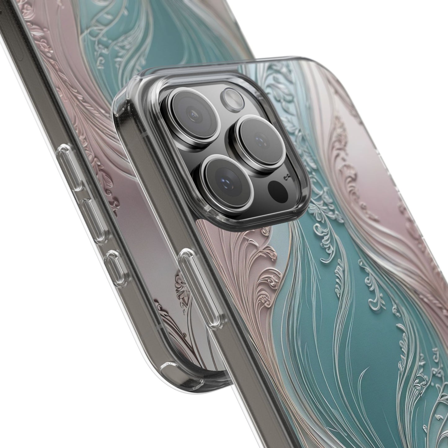 Elegant Clear Phone Cases,  Abstract Design