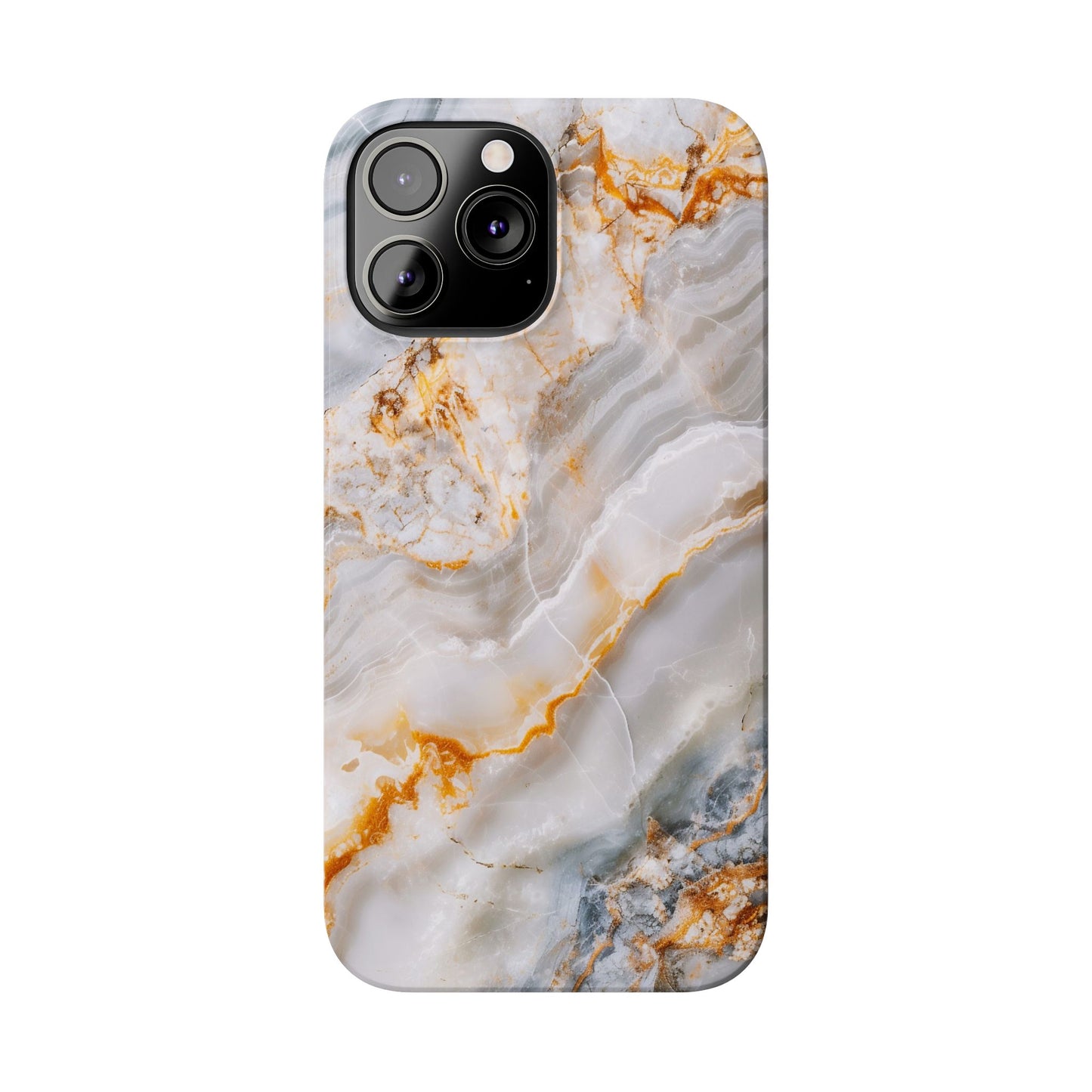 Pure Elegance Marble Slim Phone Cases, Modern Tech Decor