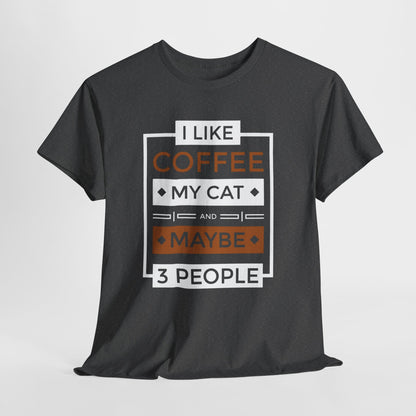 Coffee Cat Lover T-shirt, Funny Graphic Tee