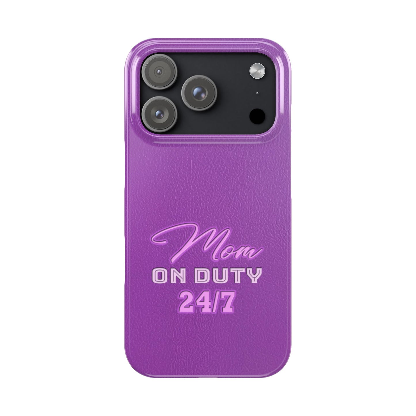 Mom On Duty Slim Case, Purple Case for Mothers